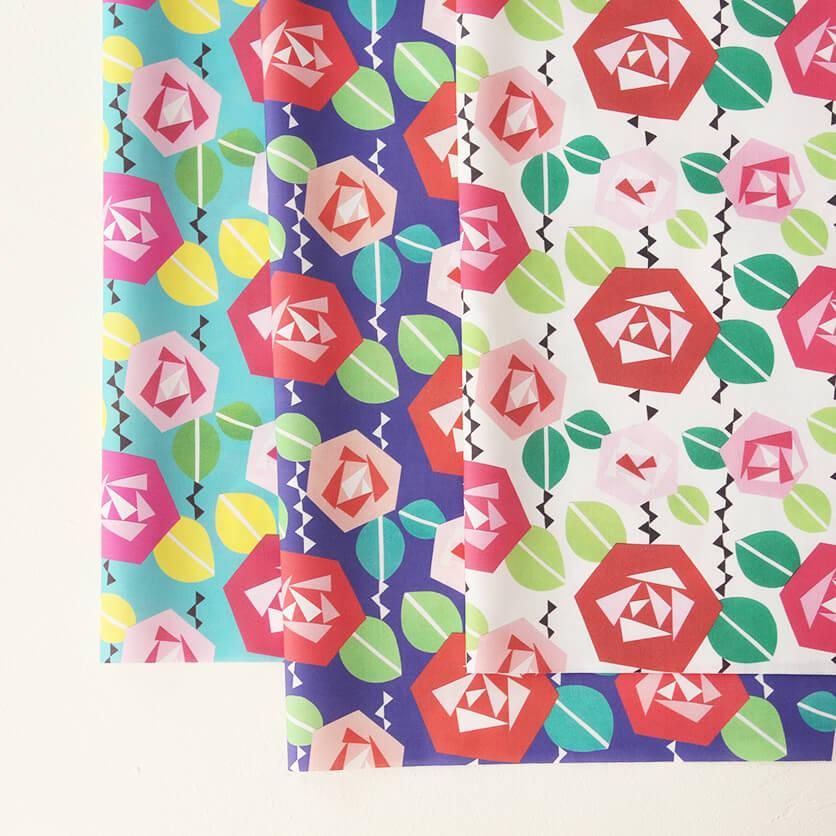 Rose（ホワイト） 花柄- 布・生地の通販サイト：nunocoto fabric