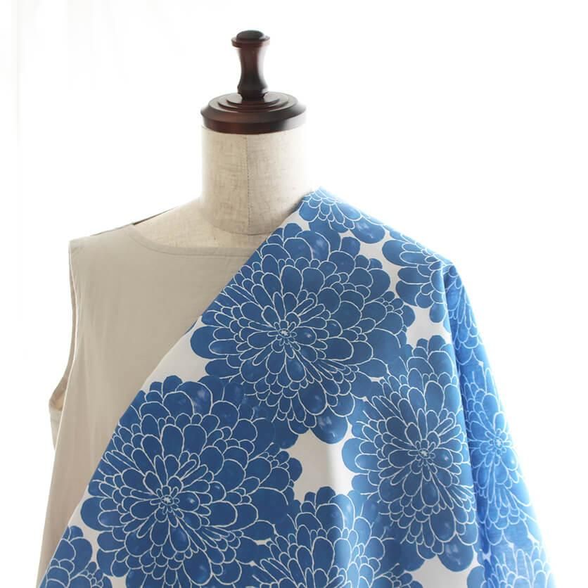 情熱(ブルー)花柄- 布・生地の通販サイト:nunocoto fabric 情熱(ブルー)花柄- 布・生地の通販サイト:nunocoto fabric
