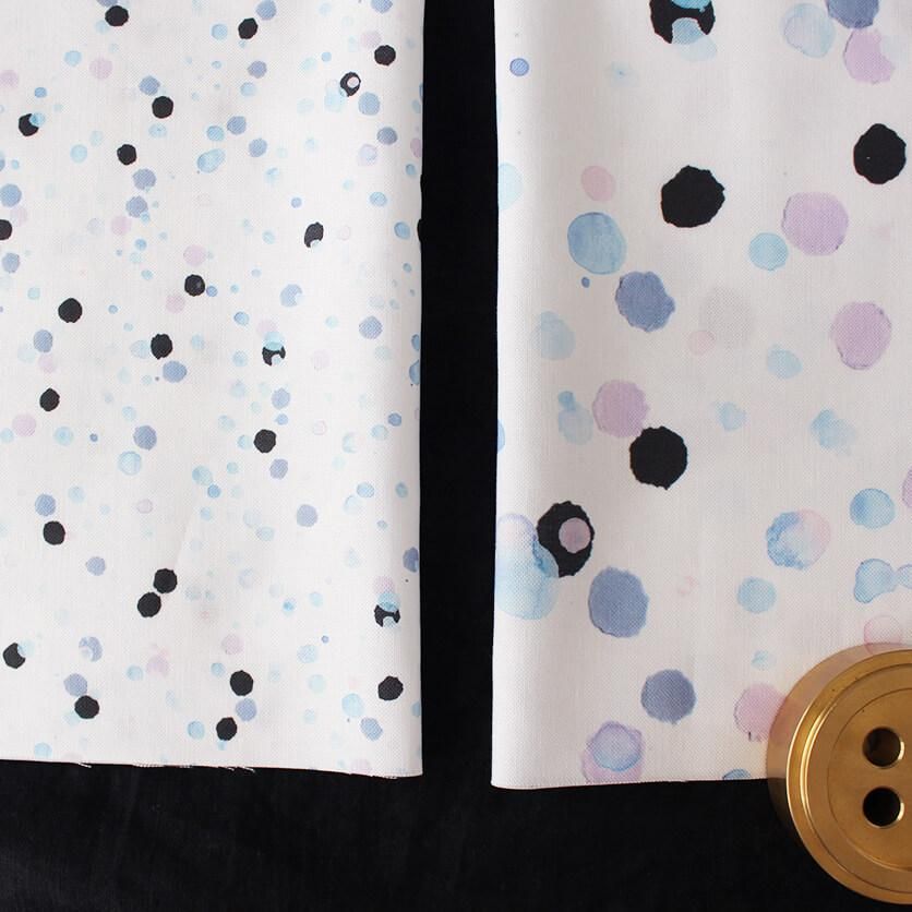 水彩の水玉 ドット柄- 布・生地の通販サイト:nunocoto fabric 水彩の水玉 ドット柄- 布・生地の通販サイト:nunocoto fabric