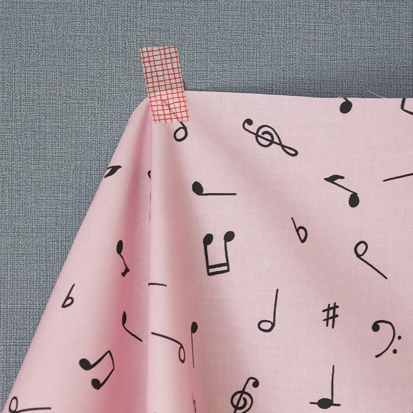note （ピンク）音符柄- 布・生地の通販サイト：nunocoto fabric