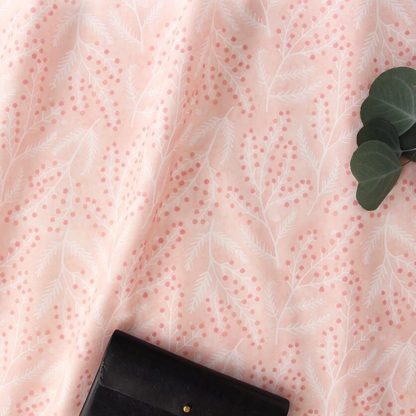 mimosa（ピンク）ミモザ・花柄- 布・生地の通販サイト：nunocoto fabric