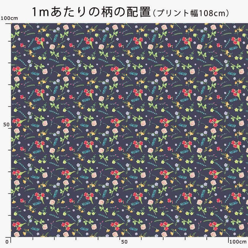 フラワーガーデン（ホワイト）花柄- 布・生地の通販サイト
