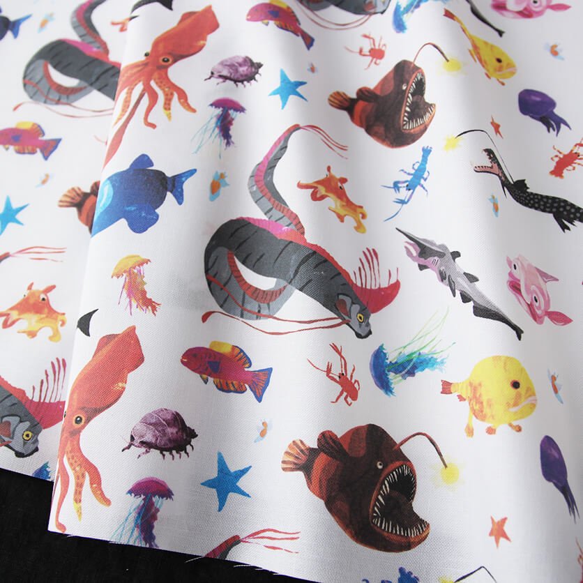 深海生物 魚柄- 布・生地の通販サイト：nunocoto fabric