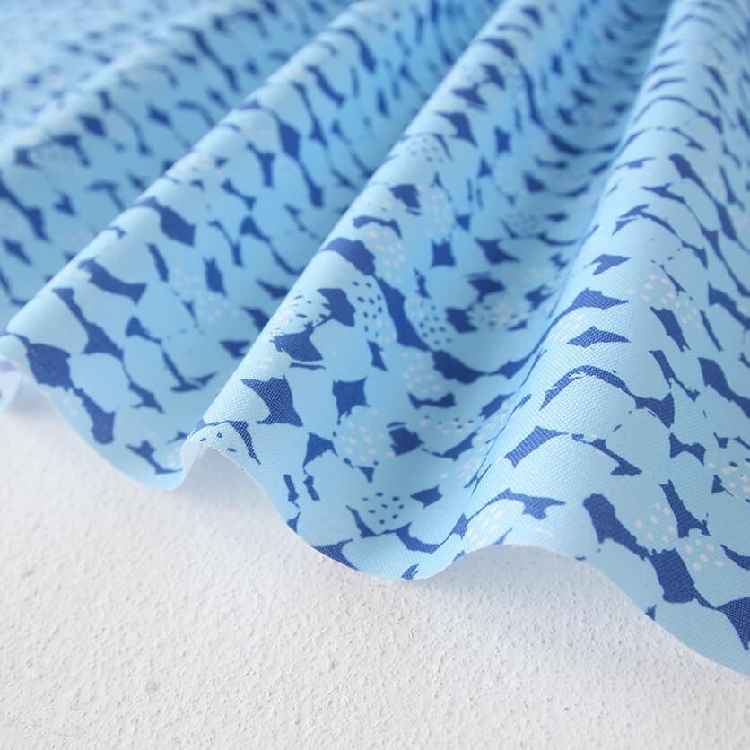 Wave（ブルー）幾何学模様- 布・生地の通販サイト：nunocoto fabric