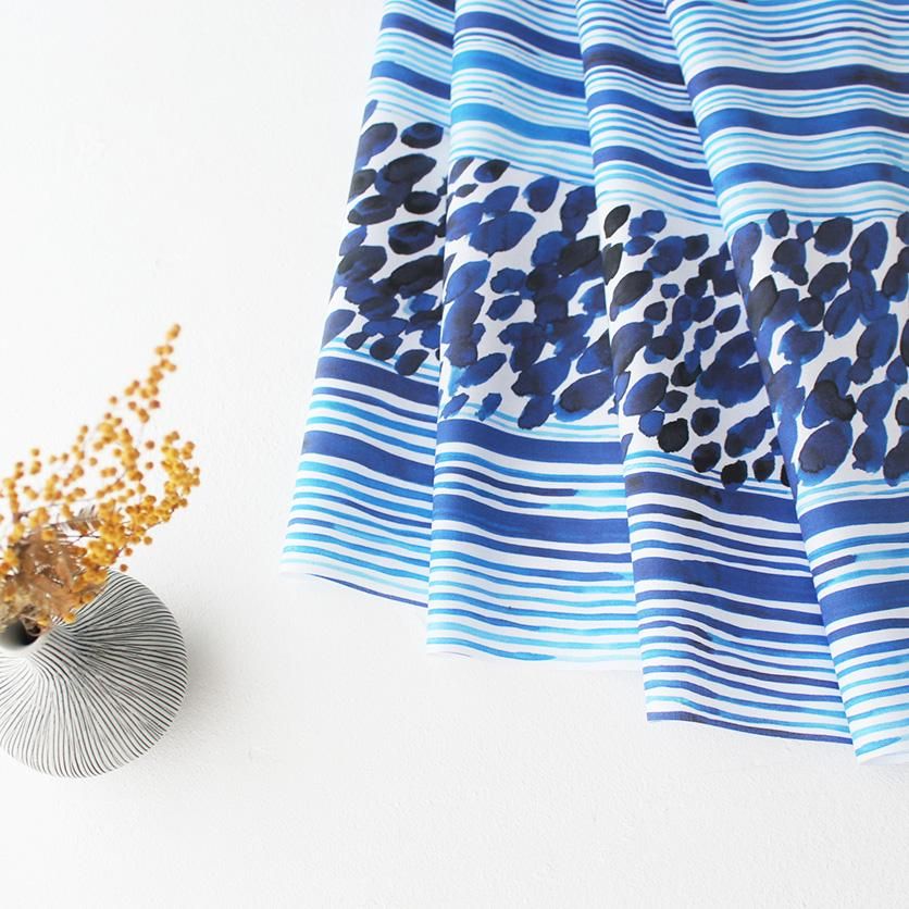 大海原（ブルー）海柄- 布・生地の通販サイト：nunocoto fabric
