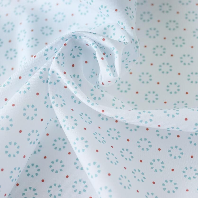 変わり水玉（ホワイト）花柄- 布・生地の通販サイト：nunocoto fabric
