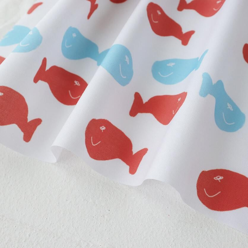 まるっこいさかな 魚柄- 布・生地の通販サイト：nunocoto fabric