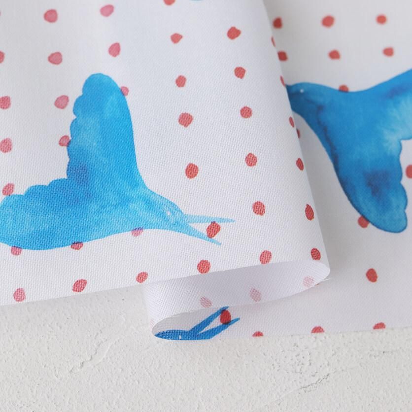 あおいとりとあかいみ 鳥柄- 布・生地の通販サイト：nunocoto fabric