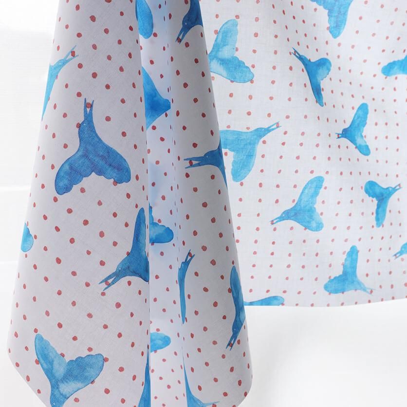 あおいとりとあかいみ 鳥柄- 布・生地の通販サイト：nunocoto fabric