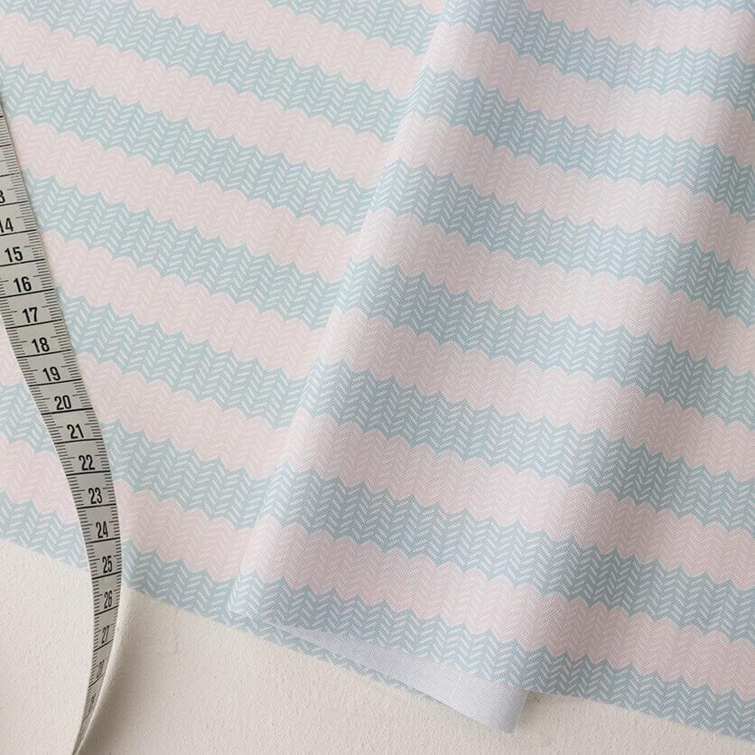 1843.ハンドメイド 18cm底板付き大きめがま口 リボンボーダー
