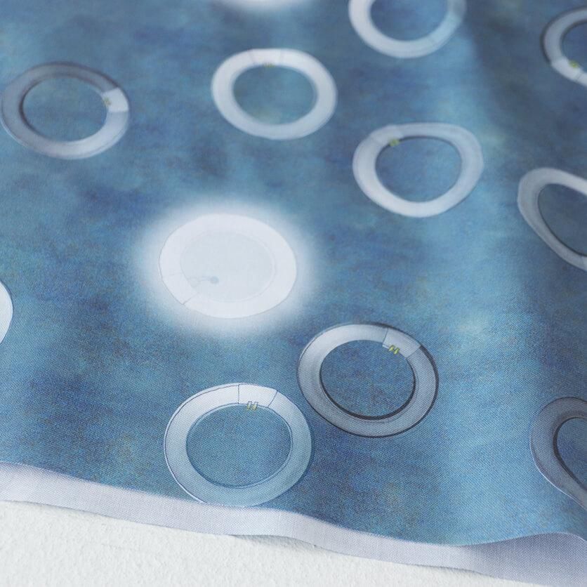 蛍光灯（丸型）幾何学模様- 布・生地の通販サイト：nunocoto fabric