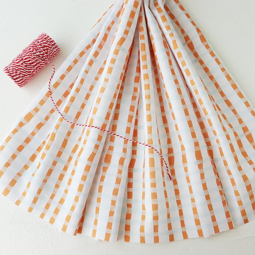 Simple and Smile（コバルトブルー×ベージュ）チェック柄- 布