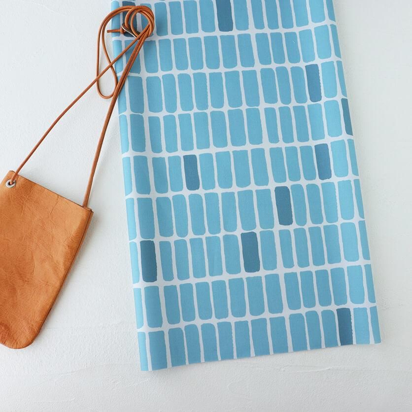 Tile（グレイッシュブルー）チェック柄- 布・生地の通販サイト