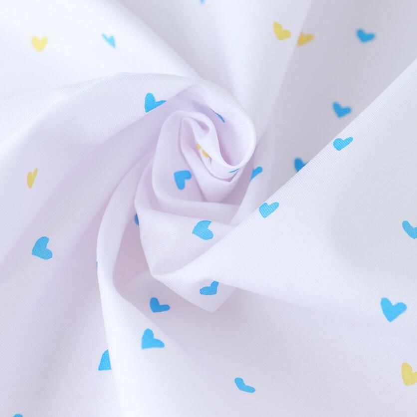 tiny heart（ブルー）ハート柄- 布・生地の通販サイト：nunocoto