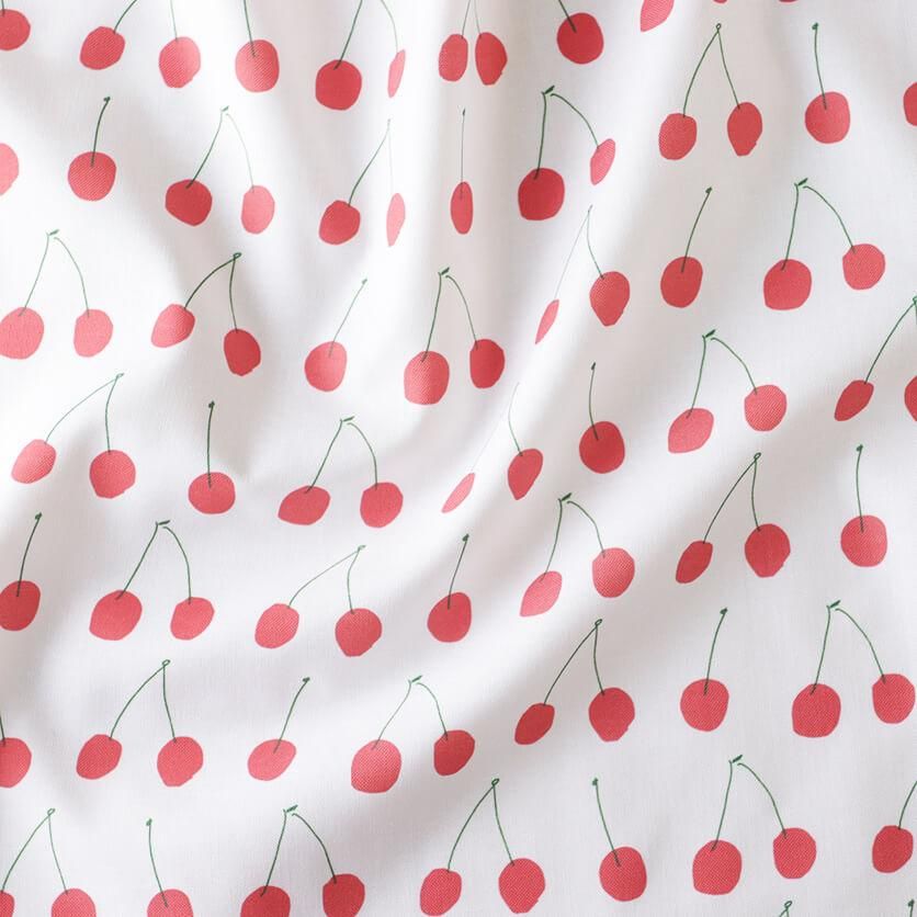 さくらんぼ（チェリー）柄の布・生地 | nunocoto fabric