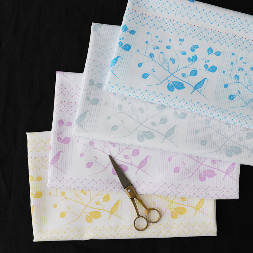 wild bird（グレー）鳥柄- 布・生地の通販サイト：nunocoto fabric