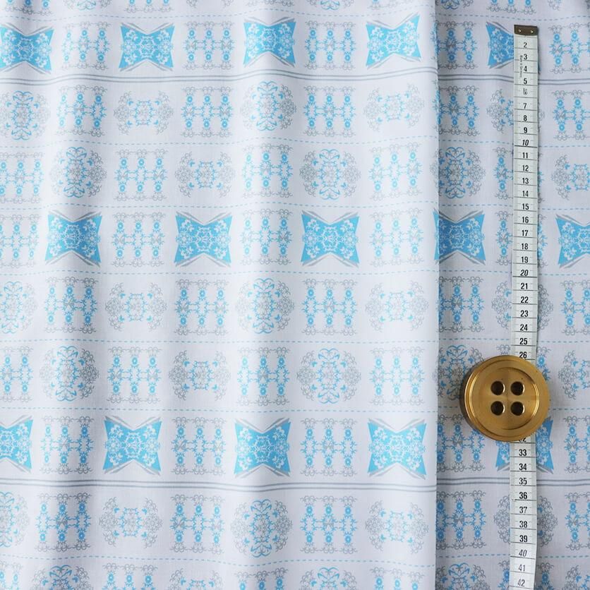 Ribbon（ブルー）リボン柄- 布・生地の通販サイト：nunocoto fabric