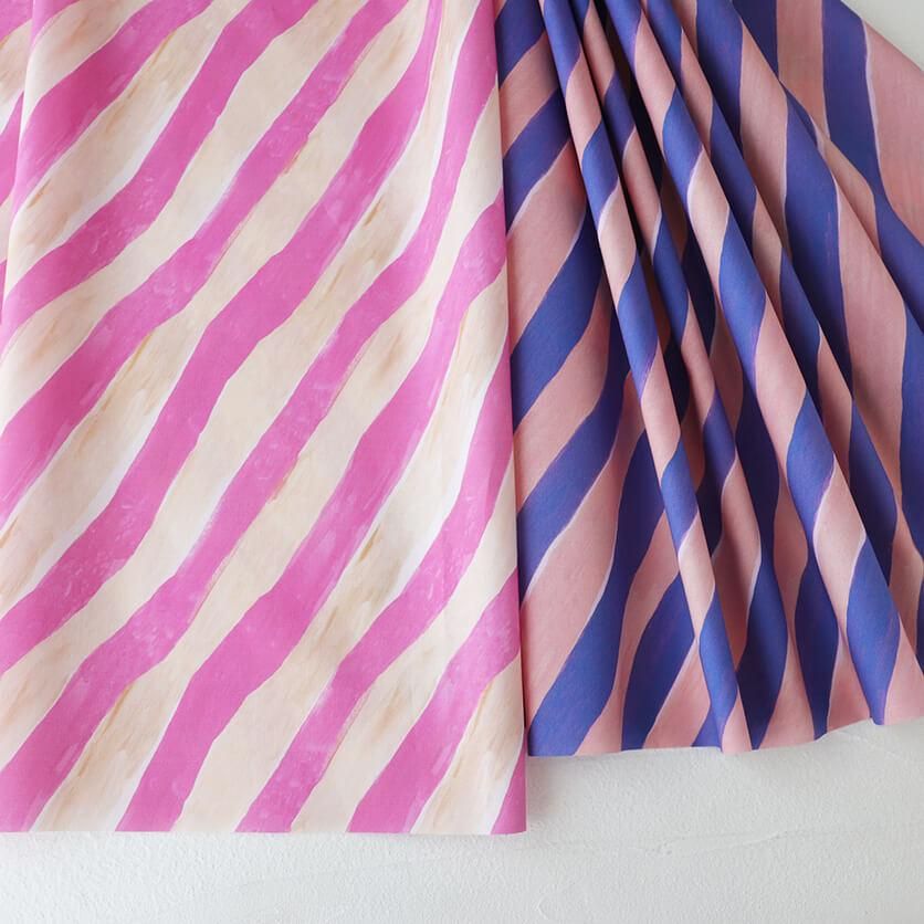 ニューレトロ斜めストライプ（スカイブルー×マリーゴールド