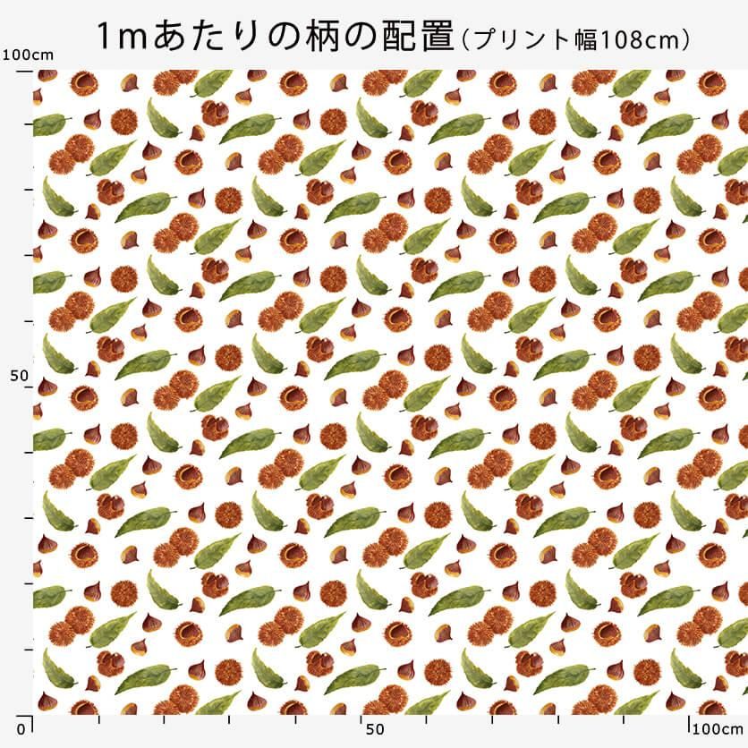 和栗 フルーツ柄- 布・生地の通販サイト：nunocoto fabric