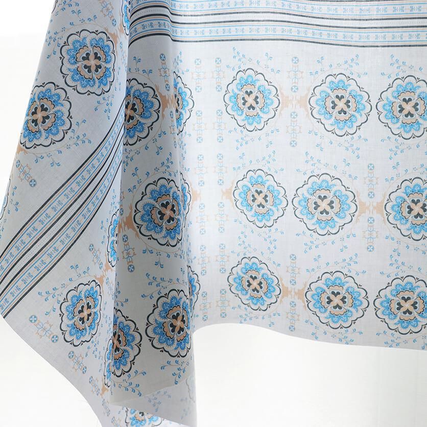 中東の花（ライトブルー）花柄- 布・生地の通販サイト：nunocoto fabric