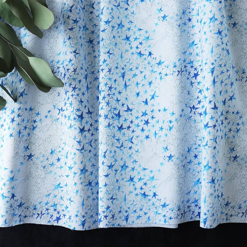 星降る夜（ホワイト）星柄- 布・生地の通販サイト：nunocoto fabric