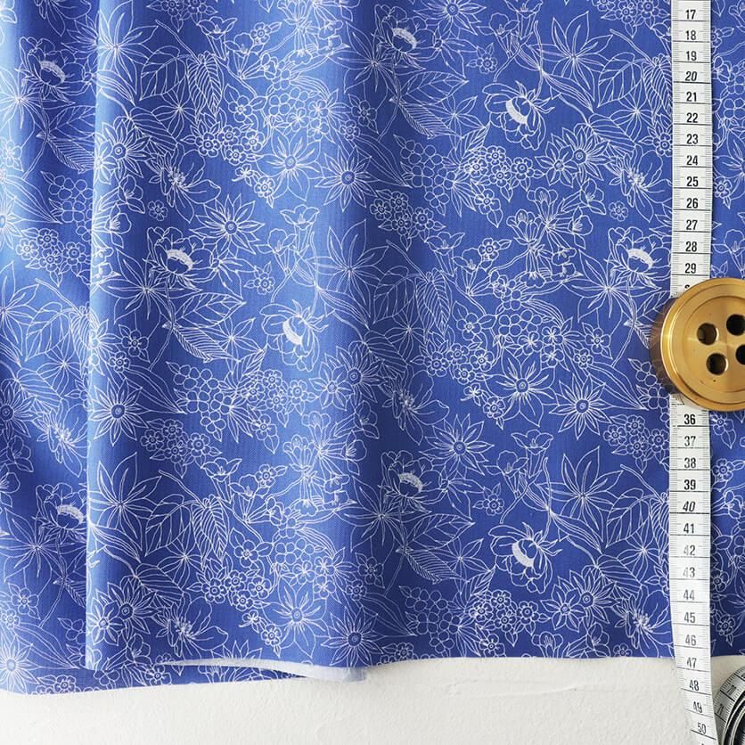 楽園(ネイビー)花柄- 布・生地の通販サイト:nunocoto fabric 楽園(ネイビー)花柄- 布・生地の通販サイト:nunocoto fabric