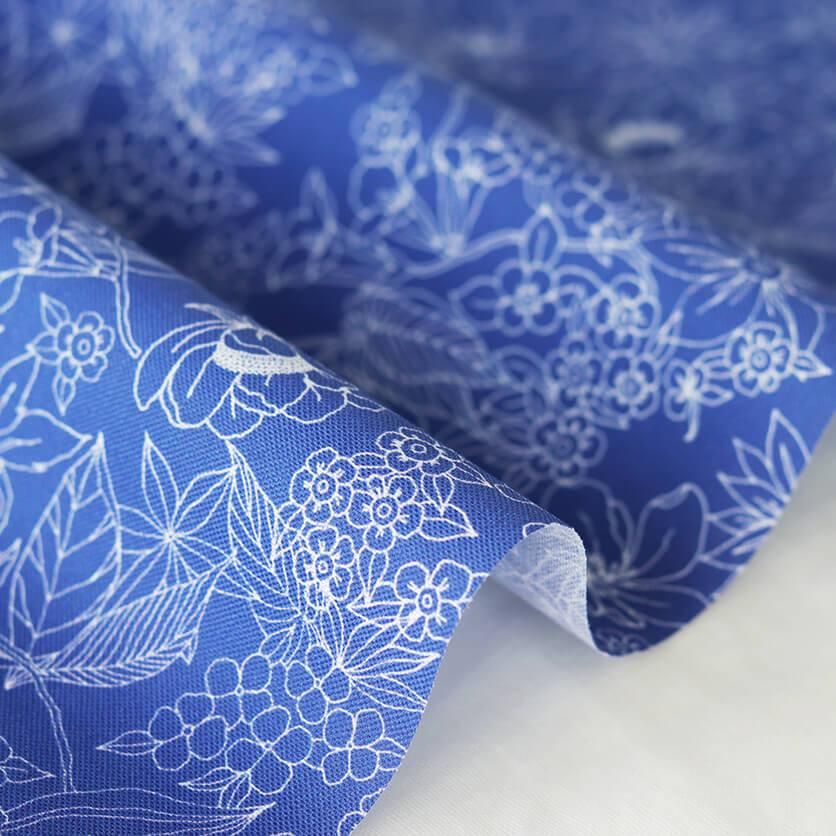 楽園（ネイビー）花柄- 布・生地の通販サイト：nunocoto fabric