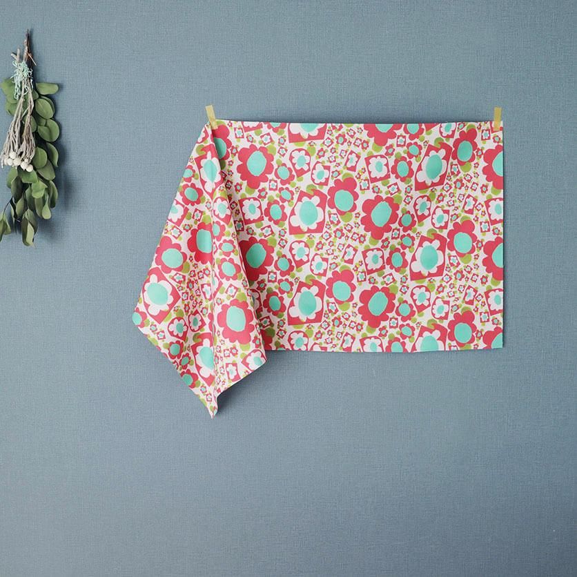 レトロ喫茶花（ピンク）花柄- 布・生地の通販サイト：nunocoto fabric