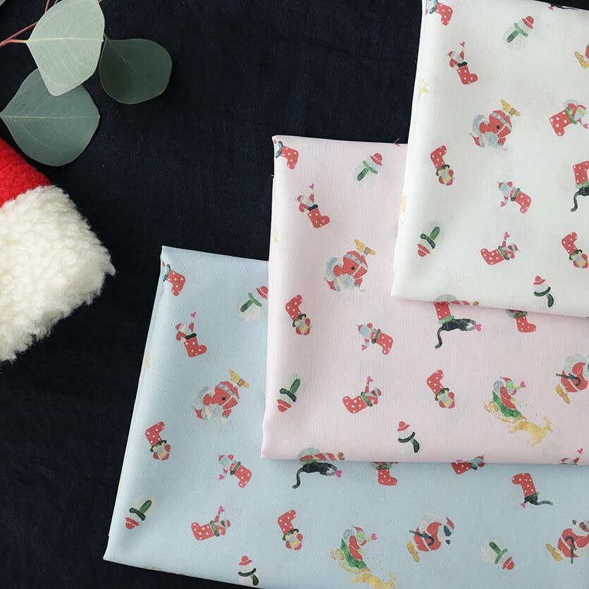 クリスマス柄パネル生地　オーダー受付　猫柄生地　サバトラ　黒猫　キジ猫　子猫 クリスマス柄パネル生地 オーダー受付 猫柄生地 サバトラ 黒猫 キジ猫