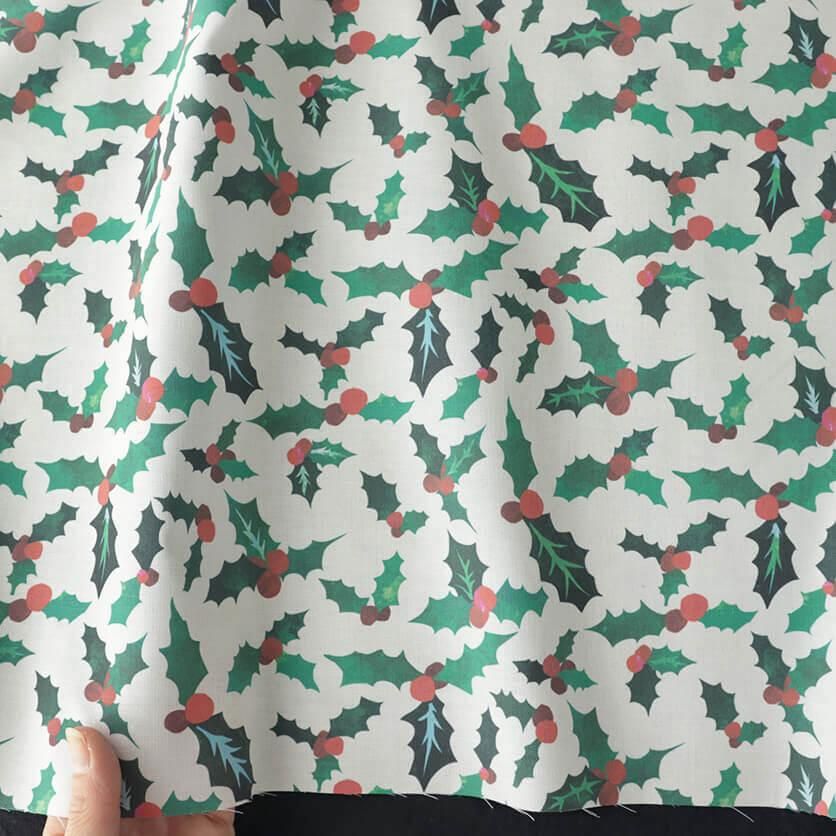 ひいらぎページ 柊 -Hiiragi- ボタニカル柄- 布・生地の通販サイト：nunocoto fabric