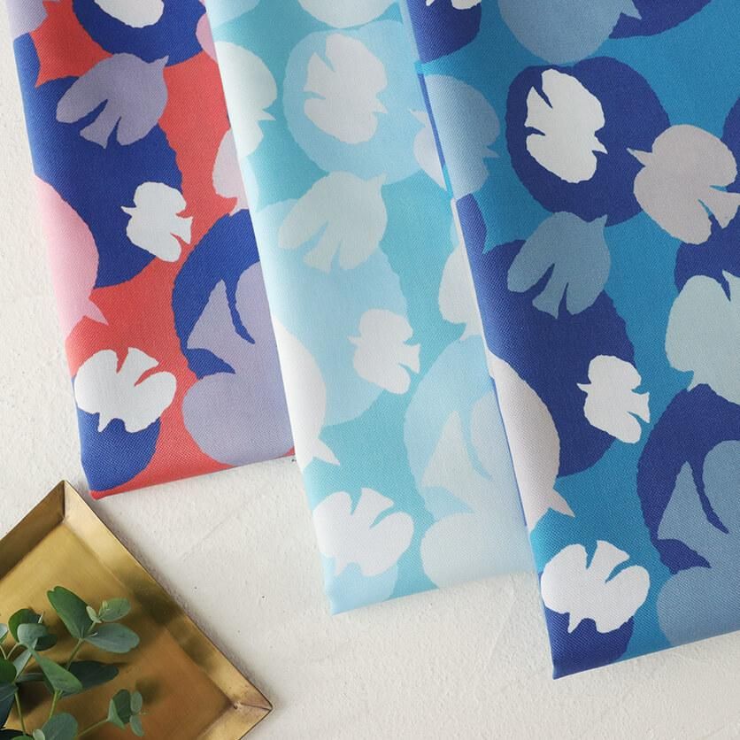 ぽっちゃり鳥（ブルー）鳥柄- 布・生地の通販サイト：nunocoto fabric