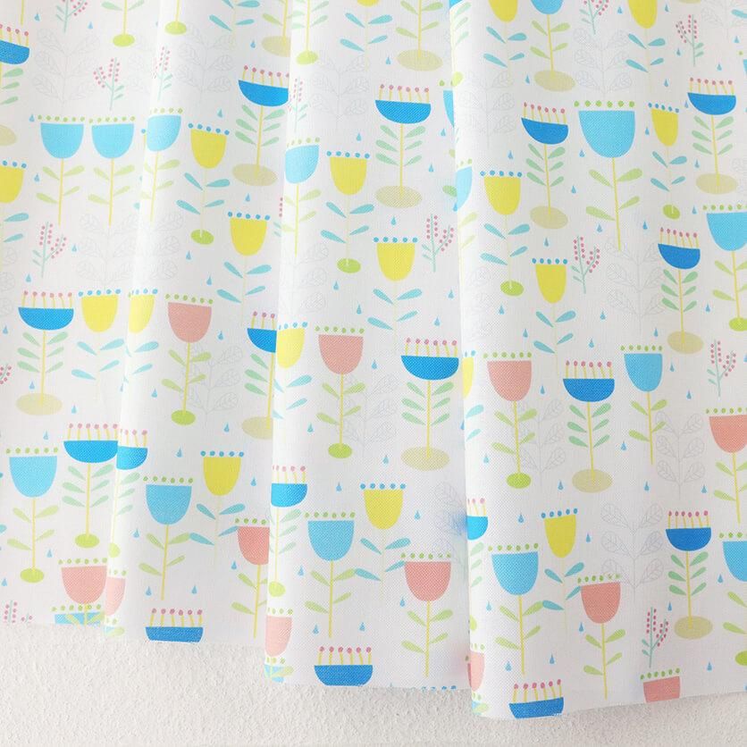 花と雨（ホワイト）花柄- 布・生地の通販サイト：nunocoto fabric