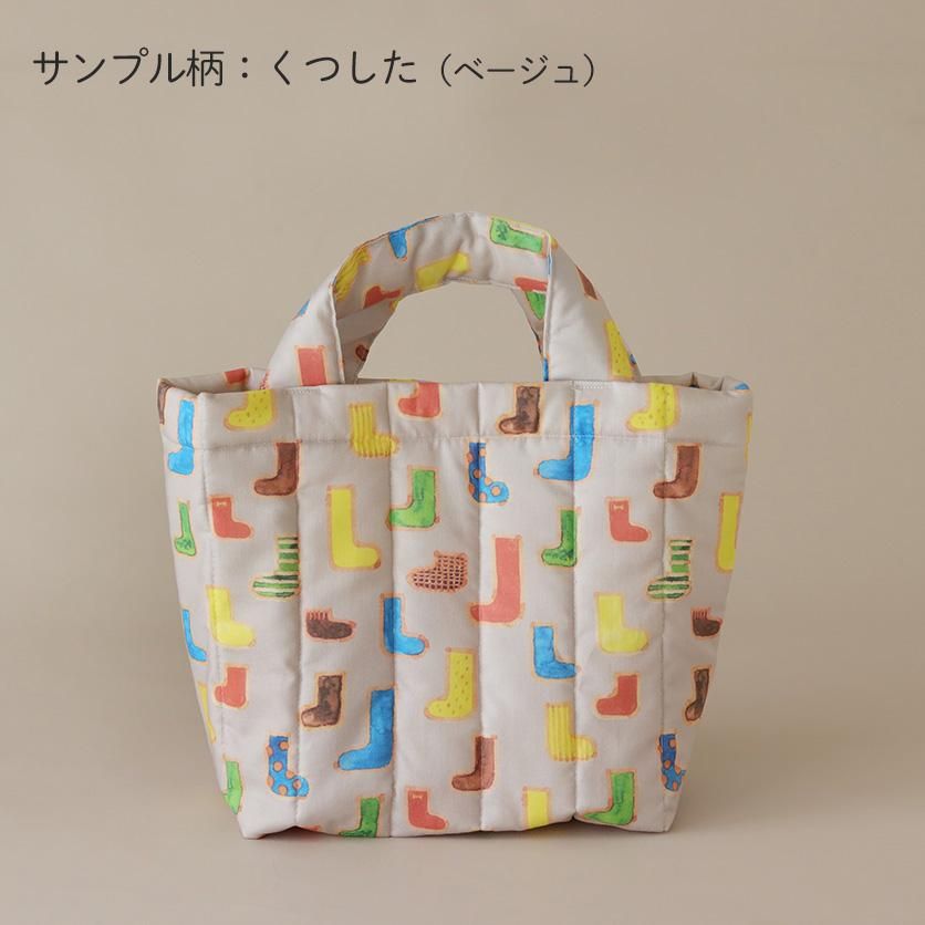 ハンドメイド トートバッグ 厚地 ショルダー 明るいベージュ - 手提げ