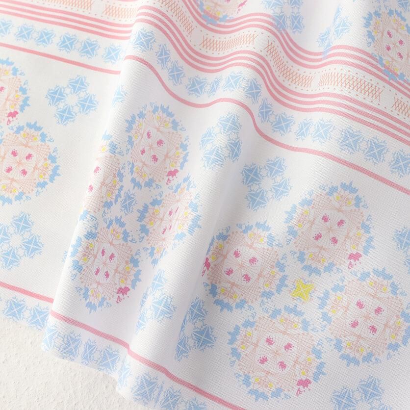 結晶（ピンク×ブルー）花柄- 布・生地の通販サイト：nunocoto fabric