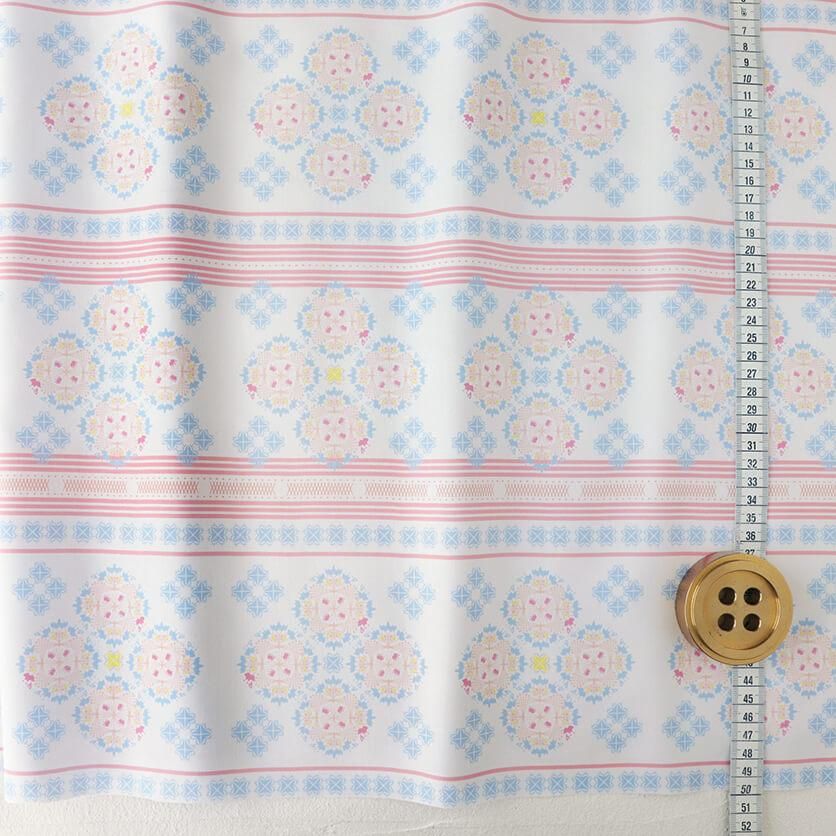 結晶（ピンク×ブルー）花柄- 布・生地の通販サイト：nunocoto fabric