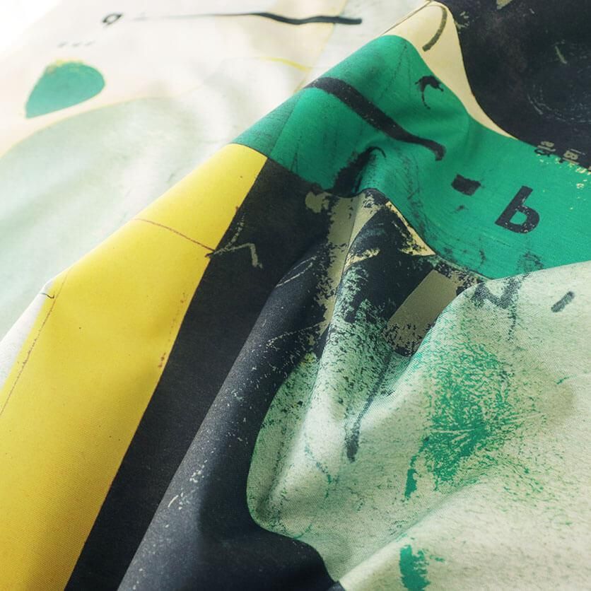 bottle（グリーン×イエロー）幾何学模様- 布・生地の通販サイト