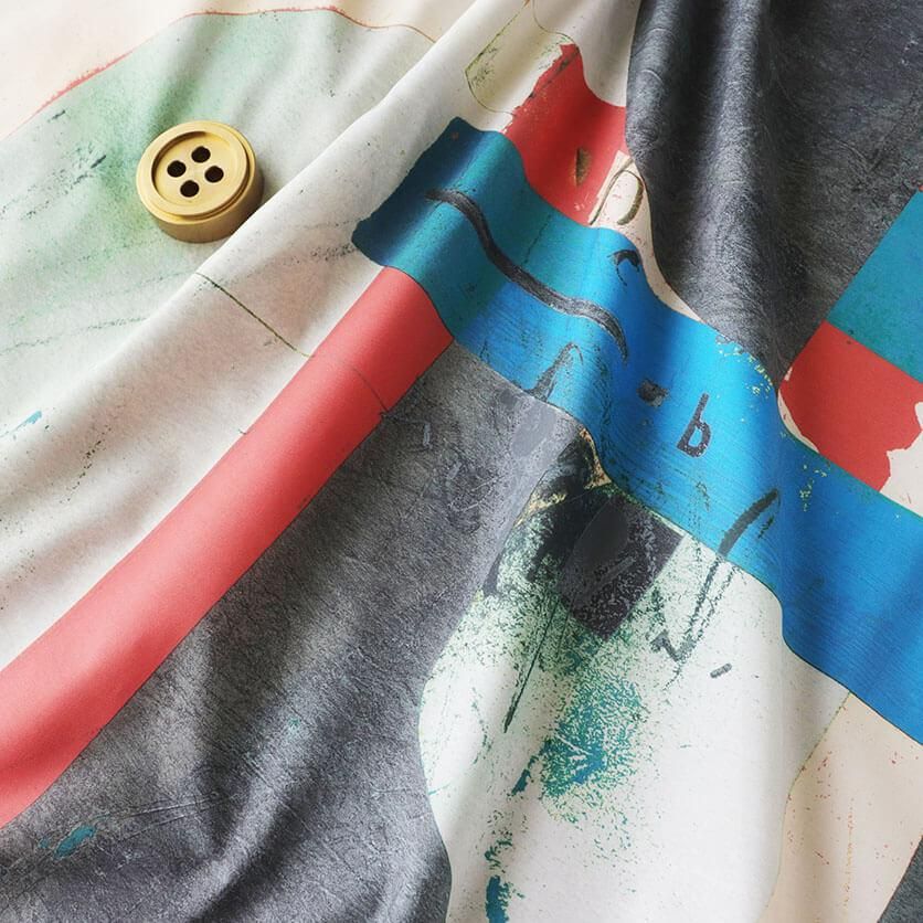 bottle（ブルー×レッド）幾何学模様- 布・生地の通販サイト：nunocoto