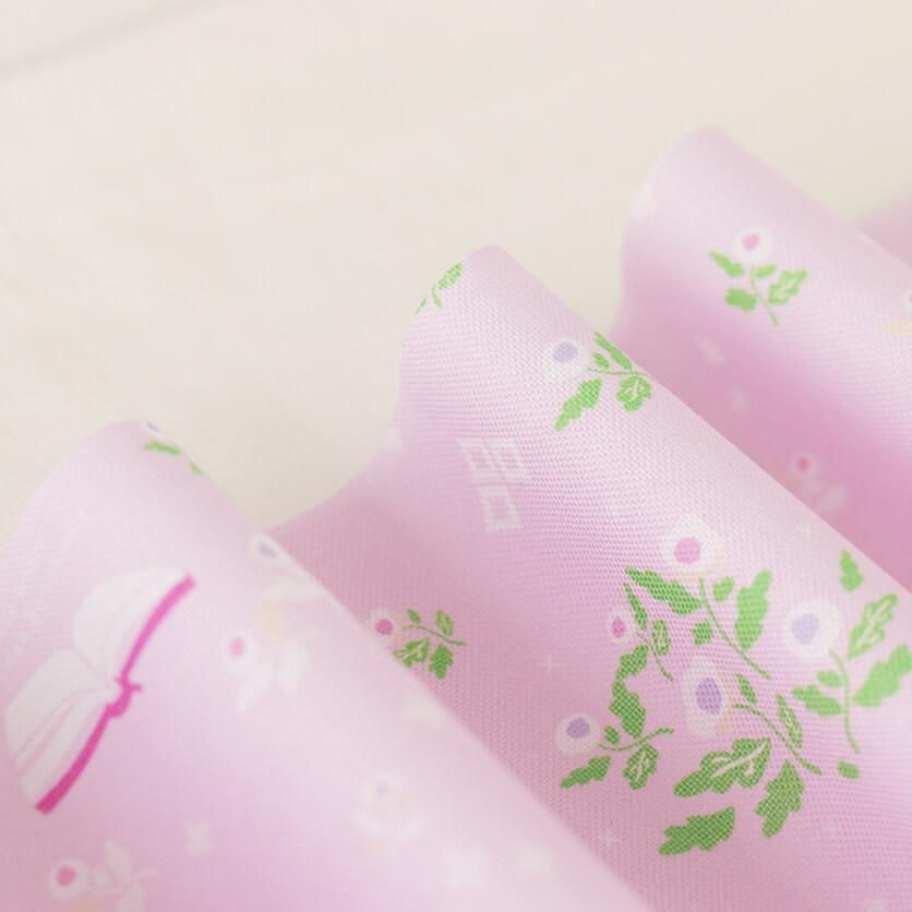 洒落袋帯】 くすみピンク 薄ピンク 正絹 ウェーブな縞帳 モダン