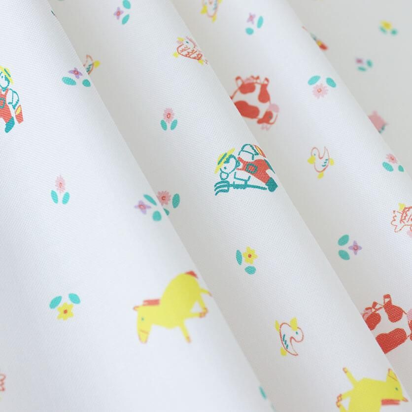 farm（レッド）- 布・生地の通販サイト：nunocoto fabric
