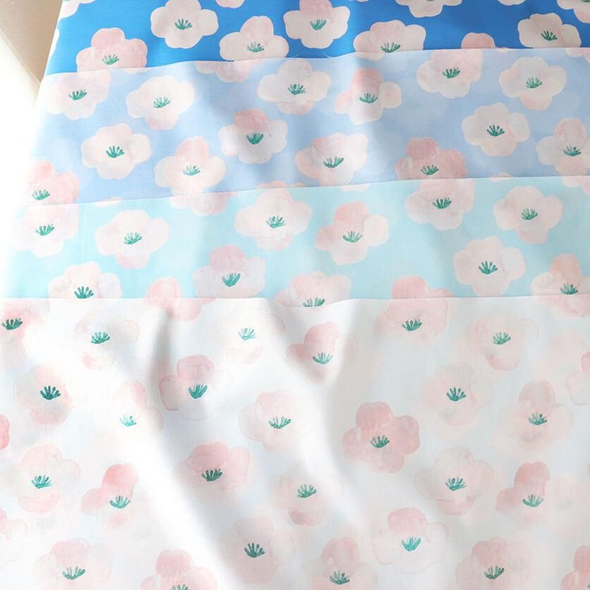 さざんか 花柄- 布・生地の通販サイト：nunocoto fabric