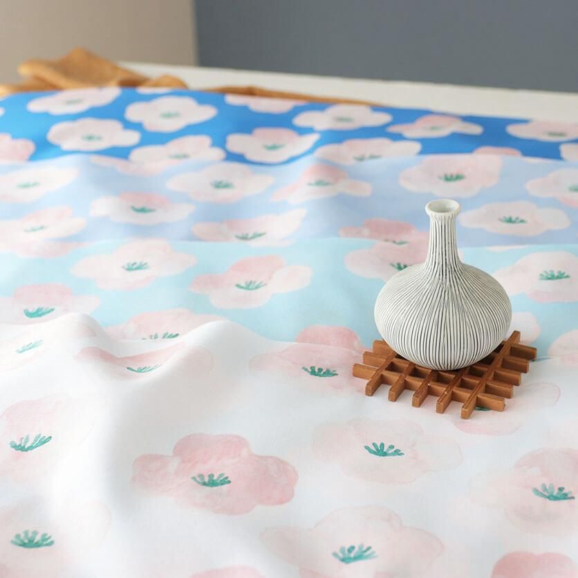 さざんか(小春日和) 花柄- 布・生地の通販サイト:nunocoto fabric さざんか(小春日和) 花柄- 布・生地の通販サイト:nunocoto fabric