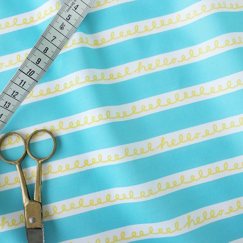 くるっくるっくるん しましま（ブルー）幾何学模様- 布・生地の通販