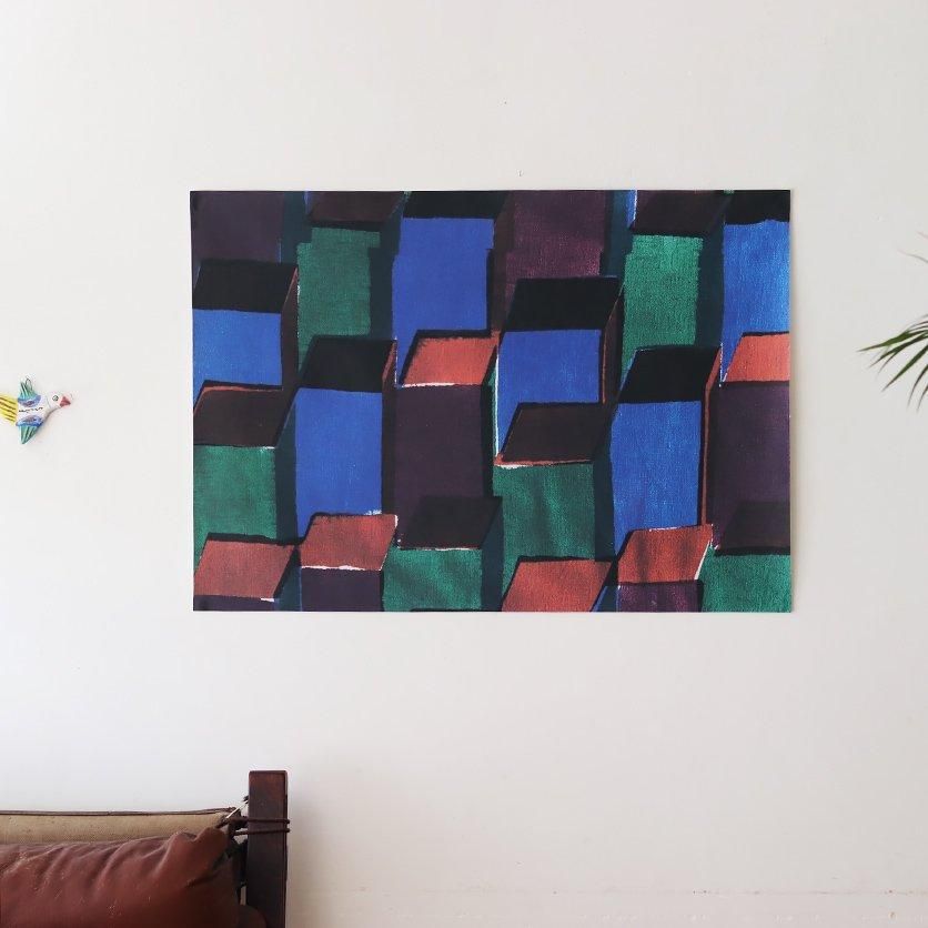 ファブリックポスター：夜の牛乳パック（二宮とみ） | nunocoto