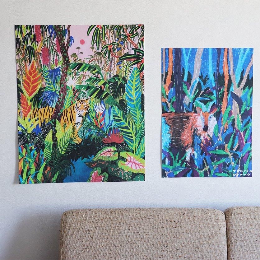 ファブリックポスター：カモシカのいる森（タムロアヤノ） | nunocoto