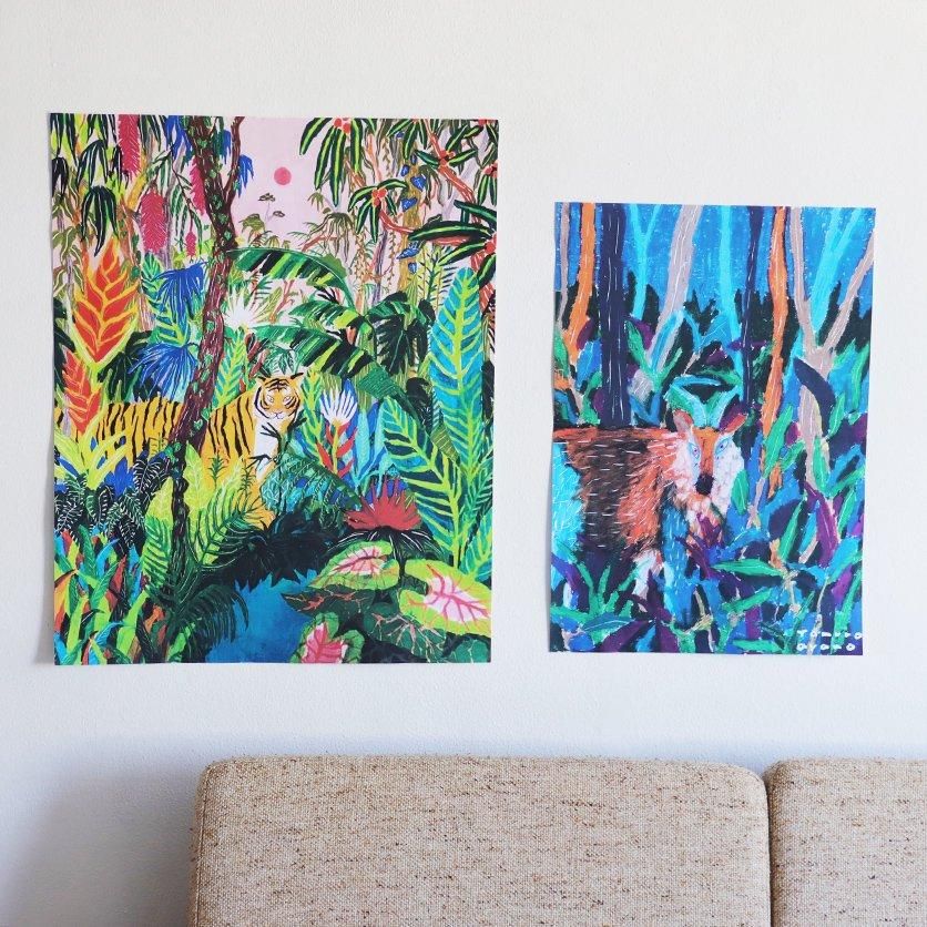 ファブリックポスター：トラのいるジャングル（タムロアヤノ