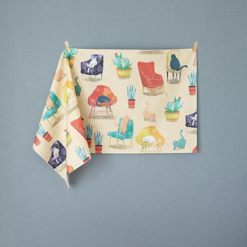 猫柄(コブラん織)小椅子　アメリカ製 猫柄(コブラん織)小椅子 アメリカ製 猫柄(コブラん織)小椅子 アメリカ製