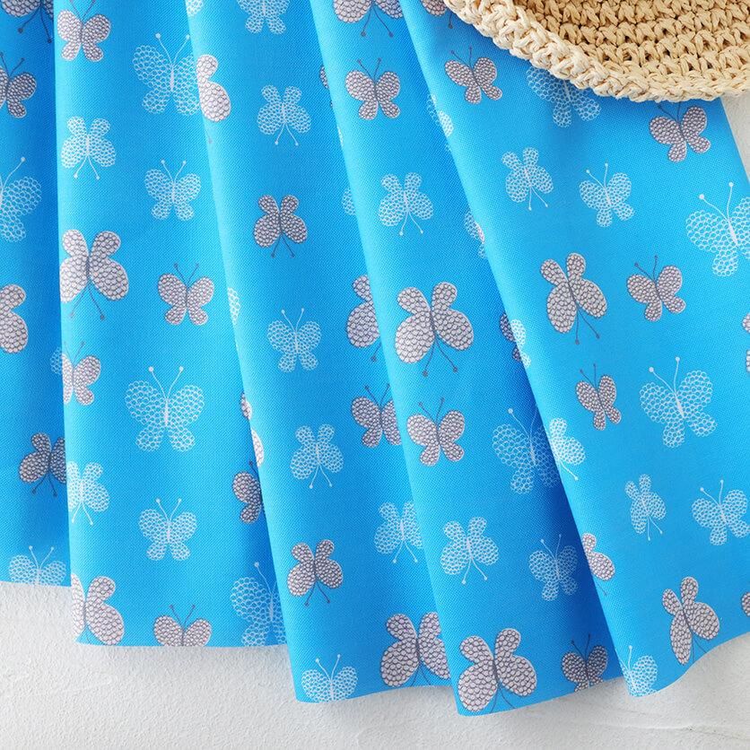 バタフライ（ブルー）蝶柄- 布・生地の通販サイト：nunocoto fabric