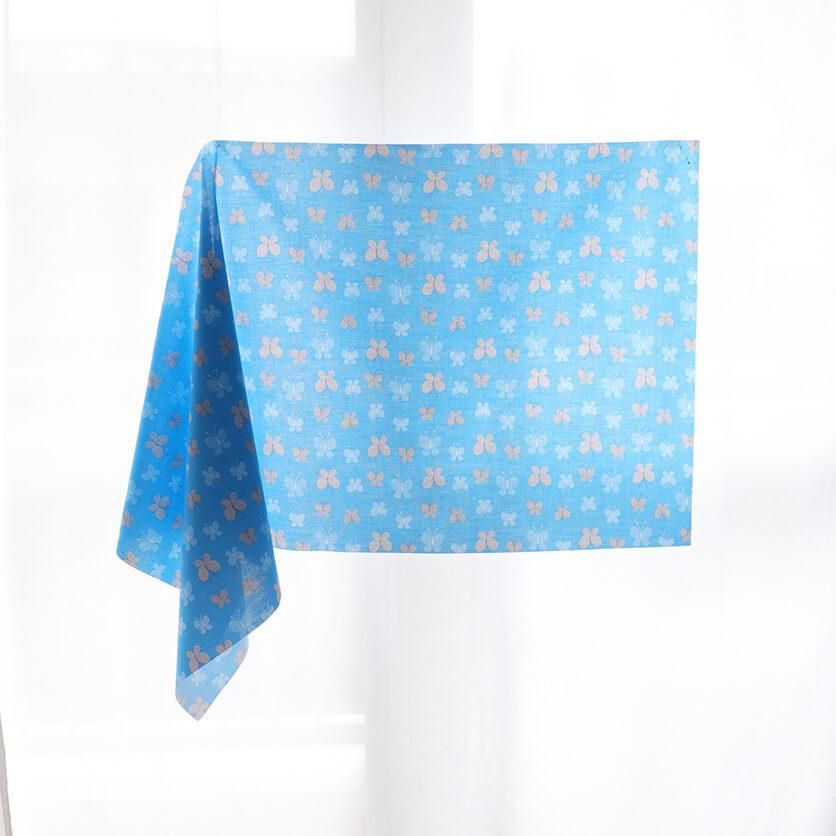 バタフライ（ブルー）蝶柄- 布・生地の通販サイト：nunocoto fabric