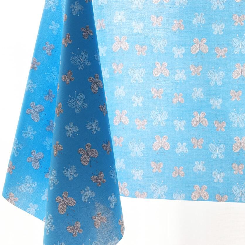 バタフライ（ブルー）蝶柄- 布・生地の通販サイト：nunocoto fabric