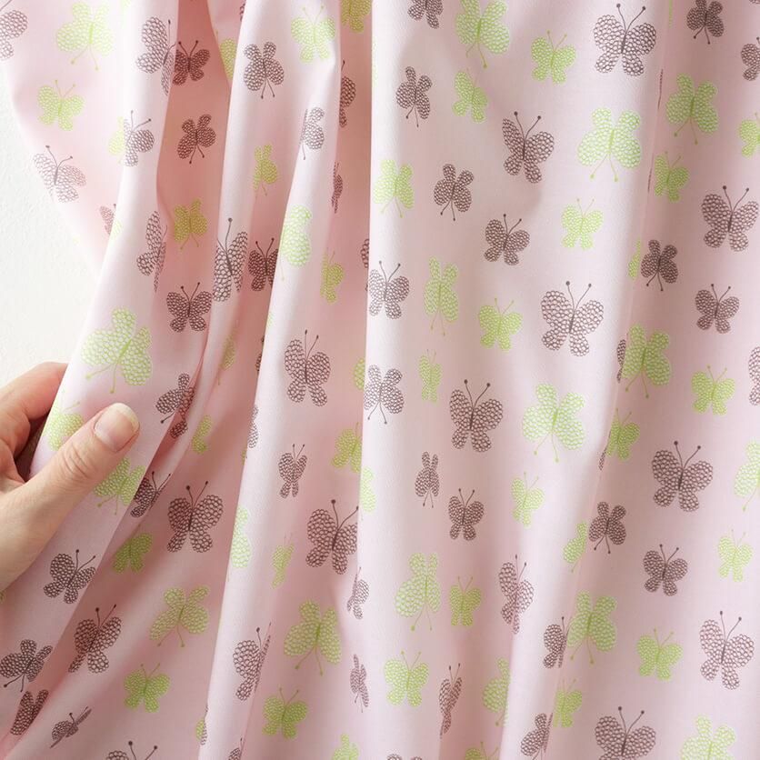 クラフト・布製品 MI バタフライ（モーヴピンク）蝶柄- 布・生地の通販サイト